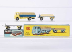 A Corgi Toys Gift Set 11 E.R.F Dropside Lorry & Platform Trailer,