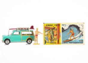 A Corgi Toys 485 BMC Mini Countryman With Surfer,