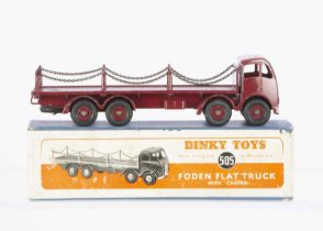A Dinky Toys 505 Foden Flat Truck With Chains,