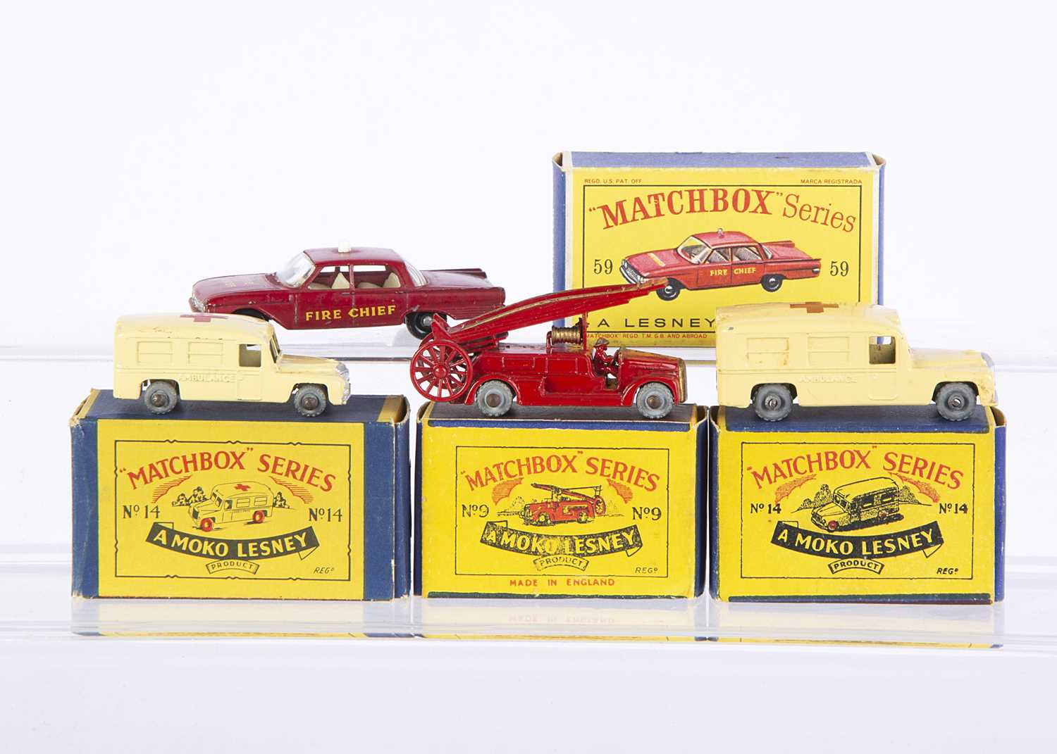 Matchbox Lesney 1-75 Series Emergency Service Vehicles,
