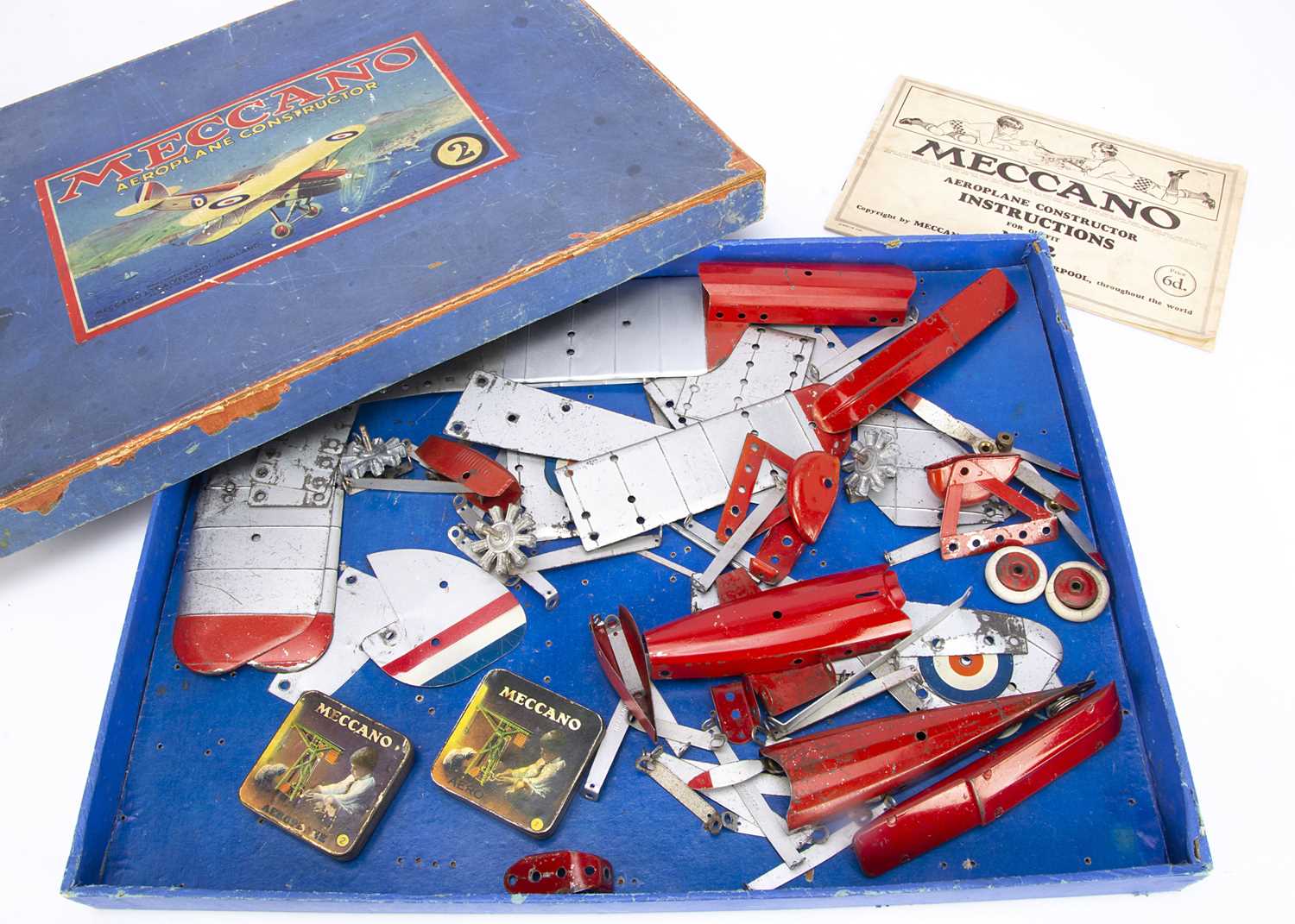 Lot De 3 Manuels Meccano - Liverpool - Constructeur D'avion N°0, 1, 2 - Origine