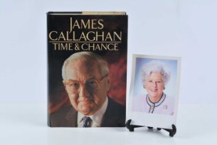 A signed first edition Time and Change by James Callaghan,