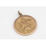 A 9ct gold St Christopher pendant,