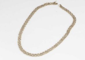 A damaged 9ct gold necklace,