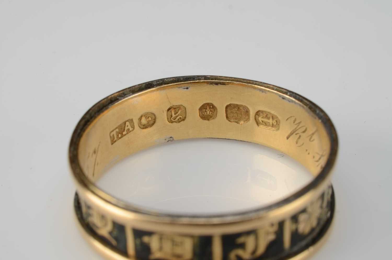 A 19th Century mourning ring, - Image 3 of 3