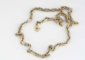 A nice modern 18ct gold chain link necklace,