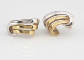A pair of modern 9ct gold earrings,