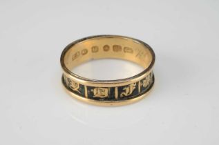 A 19th Century mourning ring,