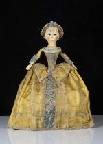 A very rare English wooden doll circa 1740,