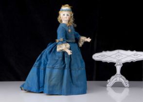 A fine mid 19th century fashionable doll,