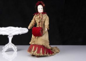 A rare 1850s Mademoiselle Rohmer fashionable doll,