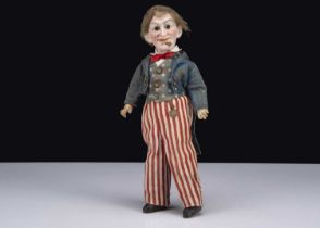A Cuno & Otto Dressel bisque headed Uncle Sam doll,