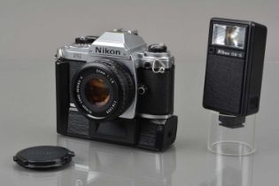 A Nikon FG SLR Camera,