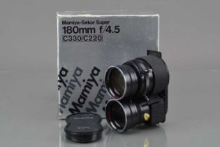 A Mamiya-Sekor Super 180mm f/4.5 TLR Lens,