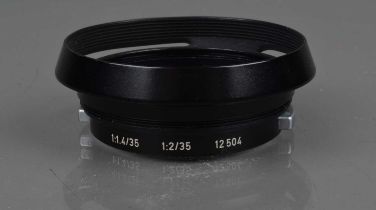 A Leitz Wetzlar 12 504 35mm f/1.4 - 35mm f/2 Lens Hood,