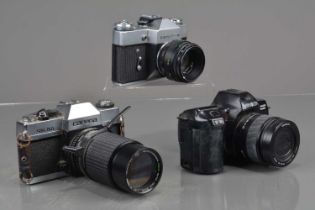 A Group of Various Cameras,