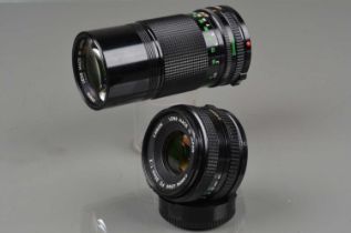 Two Canon FD Lenses,