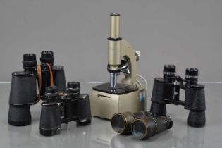 A Prior Microscope and Binoculars,