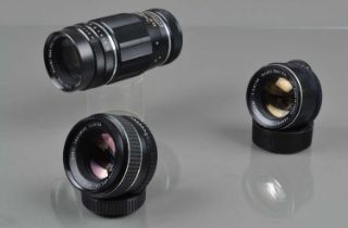 Three Asahi Takumar Lenses,