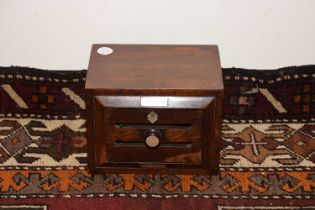 A Victorian rosewood and mother of pearl country house letter box,