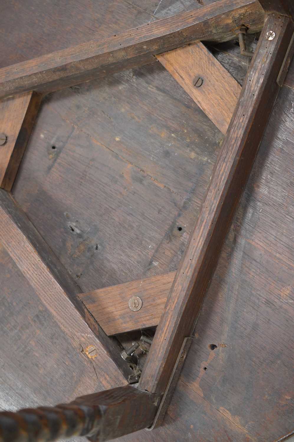 A 19th century provincial oak cricket table, - Image 4 of 11