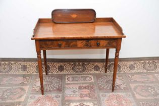 A Victorian mahogany side table together with an Edwardian tray,