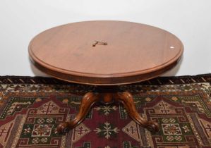 A Victorian mahogany snap top breakfast table,