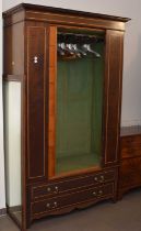 An Edwardian chestnut and inlaid gentleman's compactum by Shapland & Petter of Barnstable,