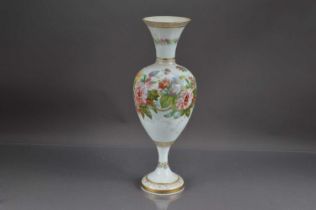 A very large 19th Century opaline glass vase,