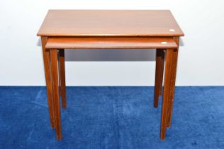 Two Edwardian mahogany and inlaid side tables