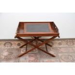 A Victorian mahogany butler's tray,