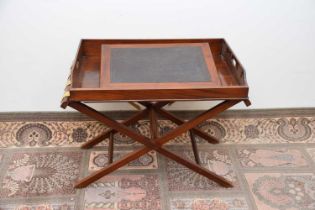A Victorian mahogany butler's tray,