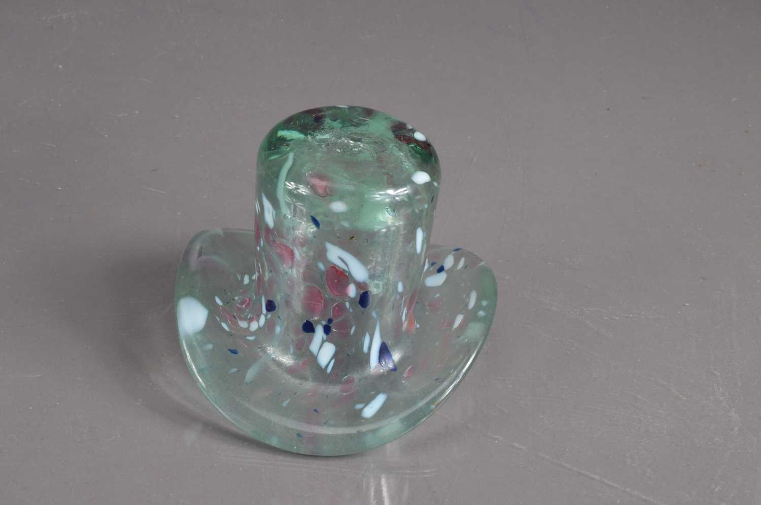 Eight 19th to 20th Century top hat shape glass trinket pots posy vases friggers etc - Image 5 of 5