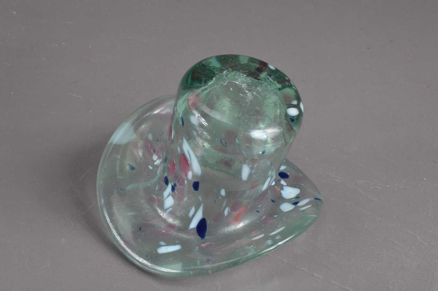 Eight 19th to 20th Century top hat shape glass trinket pots posy vases friggers etc - Image 4 of 5