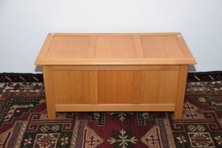 A modern oak blanket chest,