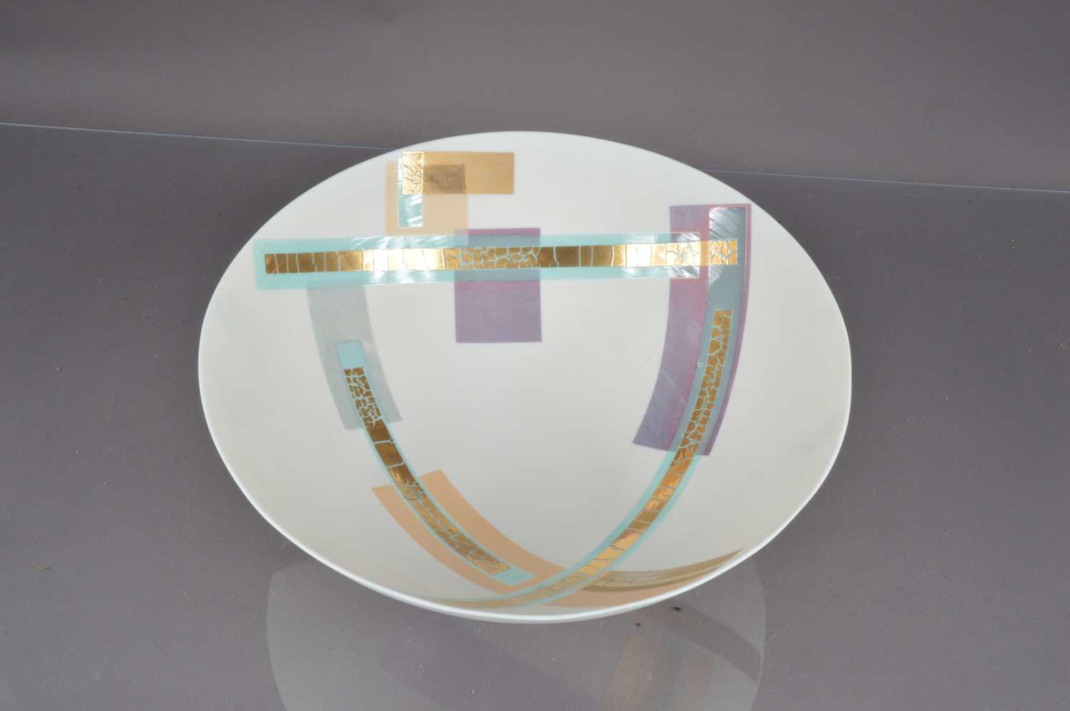 A large modern ceramic bowl by Tony Laverick,