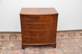 A mid 20th century mahogany reproduction chest of drawers,