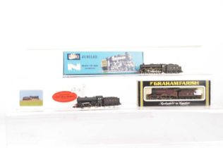 LNER and LMS N Gauge Steam Locomotives with Tenders,