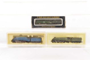 BR and LNER N Gauge Steam Locomotives with Tenders,
