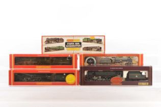 Hornby BR green Steam Locomotives and tenders 00 gauge in original boxes (5),