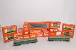 Tri-ang 00 Gauge Locomotives EMU Coaches and Goods Rolling Stock mostly boxed (23),