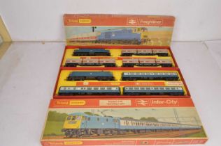 Tri-ang-Hornby 00 Gauge Freightliner and Inter-City Train Packs and quantity of System 6 Track and P