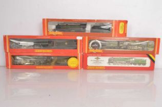 Hornby Express BR green Steam Locomotives and tenders 00 gauge in original boxes (5),