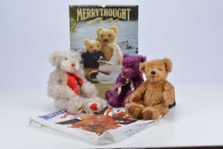 Three limited edition Merrythought teddy bears,
