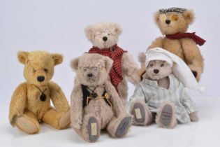 Four limited edition Dean's Rag Book Company teddy bears,