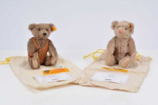 Two Steiff yellow tag teddy bears,