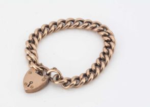 A 9ct gold curb linked bracelet,