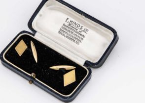 A pair of Art Deco 9ct gold cufflinks,