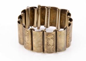 A victorian silver gilt Reg design bracelet,