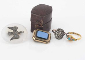 A small collection of 19th century jewels,